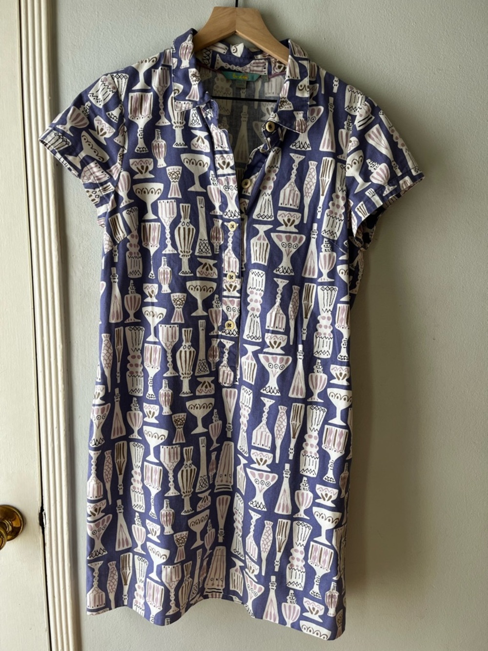 Delphinium Vases & Vessels ShirtDress•Sz 10 US - Picture 12 of 12